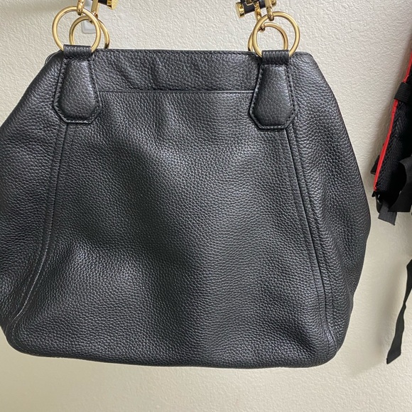 Michael Kors black pebble textured bag with gold accents. NWOT - Picture 2 of 10